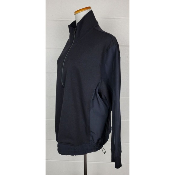 Athleta Womens Triumph Hybrid Half Zip Pullover Sweatshirt‎ Black Large - Picture 5 of 10